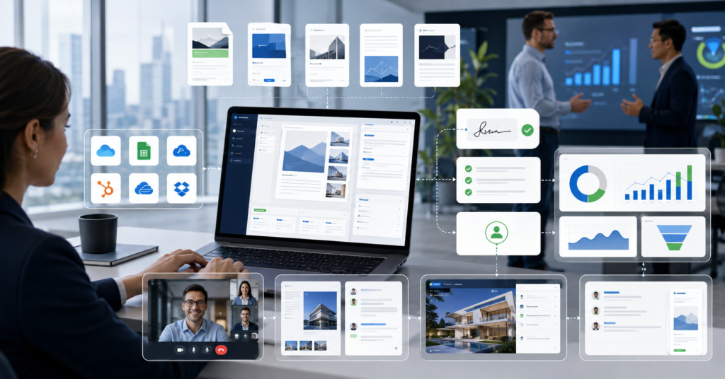 AI proposal software for sales teams with proposal builder, CRM integration, e-signature workflow, and analytics tracking