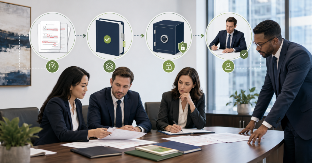 Small law firm comparing AI contract review software and secure redlining workflows